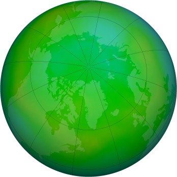 Arctic ozone map for 1986-07